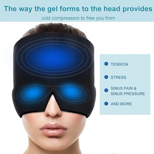 Hot & Cold Gel Therapy Headache Migraine Relief Cap - Image 11