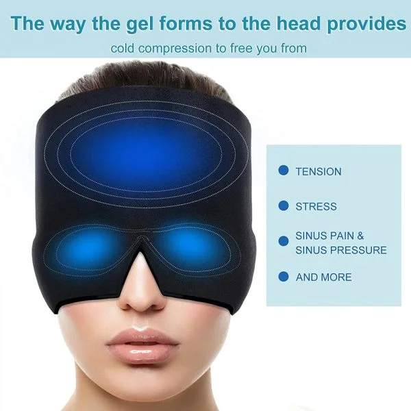Hot & Cold Gel Therapy Headache Migraine Relief Cap - Image 11