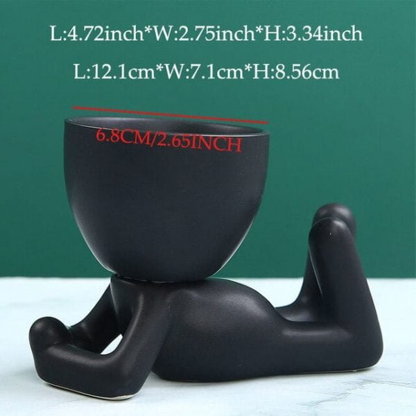 Nordic Creative Ceramics Little People Body Art Flower Pot - Image 6