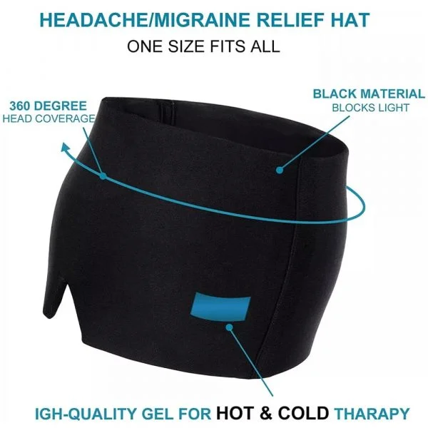Hot & Cold Gel Therapy Headache Migraine Relief Cap - Image 10