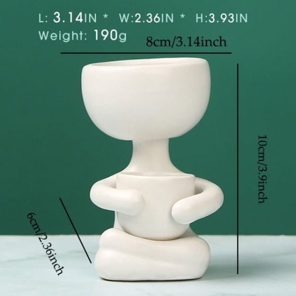 Nordic Creative Ceramics Little People Body Art Flower Pot - Image 2
